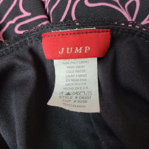 Y2k Floral Black and Pink Jump Dress - Picture 6 of 6